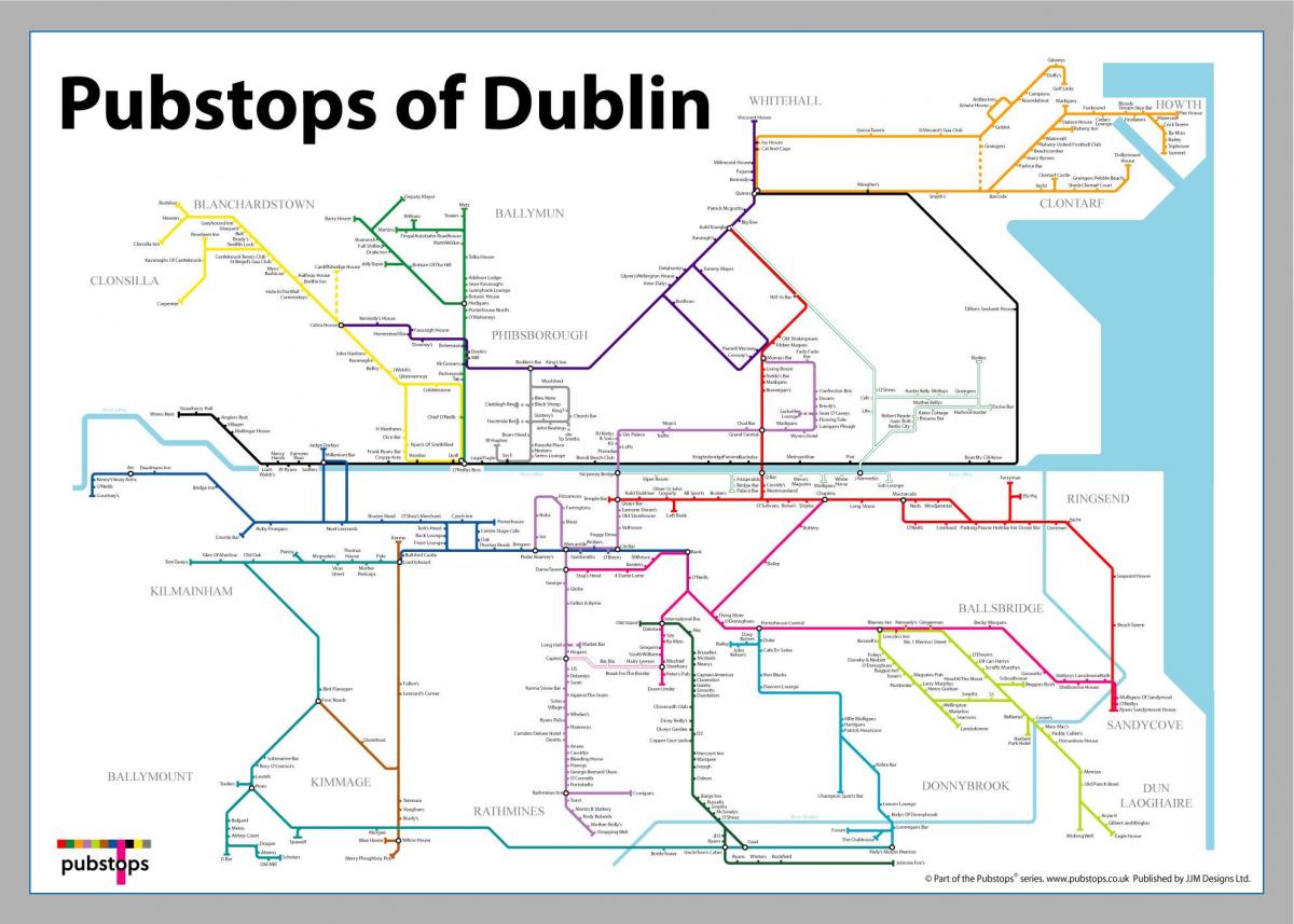 mapu Dublin krčmy