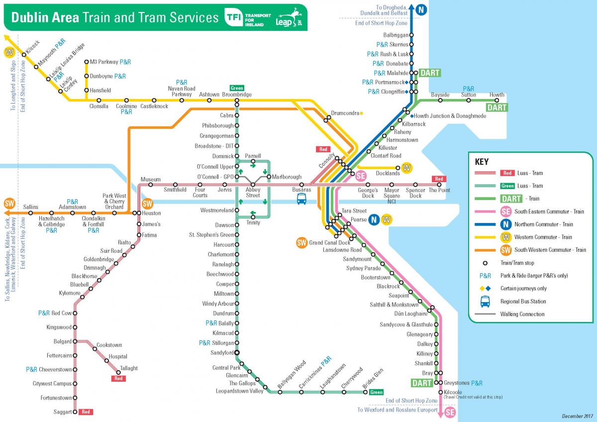 metro Dublin mapu