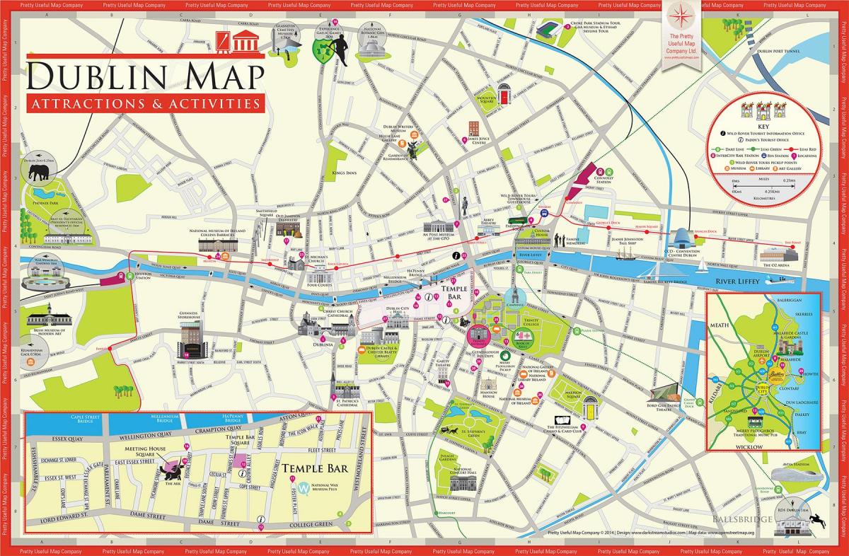 mapu Dublin turistické atrakcie