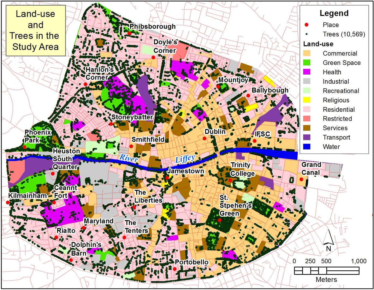 Dublin mapa zón
