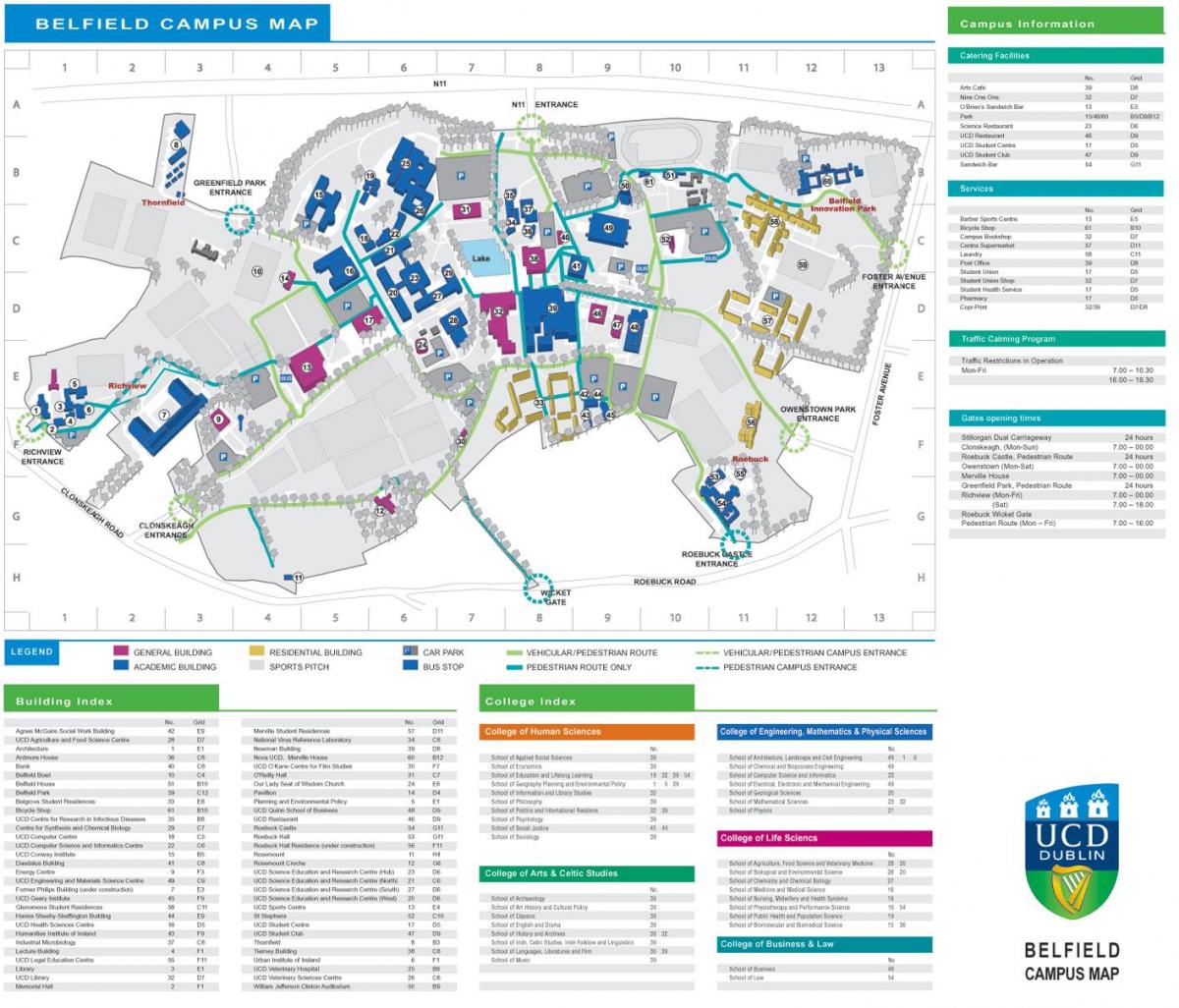 UCD Dublin mapu
