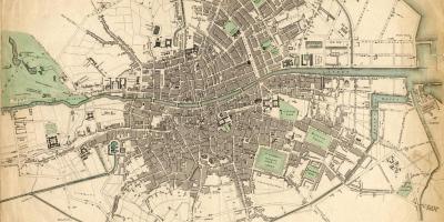 Mapu Dublin v roku 1916