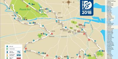 Dublin city marathon trasy mapu